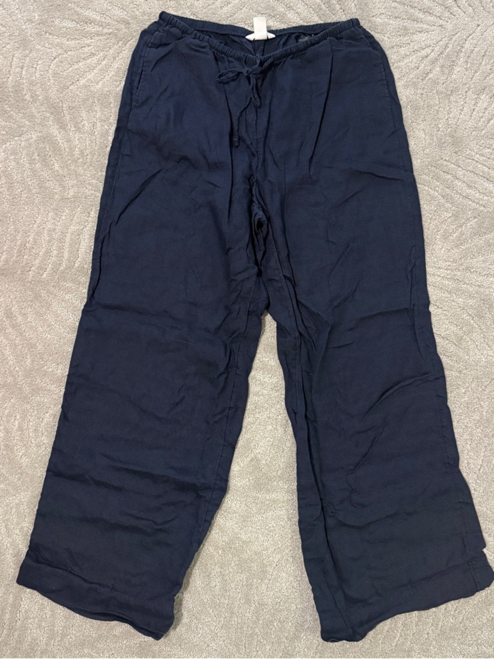 H&M Navy Wide-Leg Drawstring Pants - Picture 4 of 5